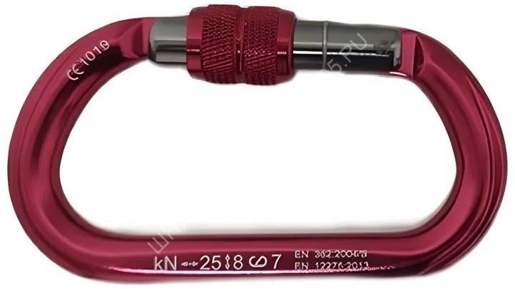 Карабин овал с муфтой keylock 25 кн алюминиевый сплав